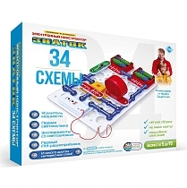 Картинка ЗНАТОК Электронный конструктор "34 схемы" от магазина gnom.land