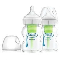 Картинка Dr.Brown's Набор антиколиковых бутылочек с широким горлышком "Options+", 150 мл, 2 шт. от магазина gnom.land