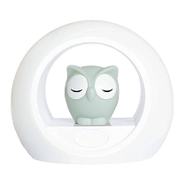 Картинка ZAZU Ночник с датчиком звука "Сова Лу", серый от магазина gnom.land