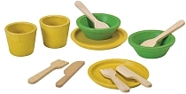 Картинка PLAN TOYS Набор деревянной посуды от магазина gnom.land