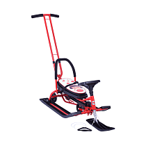 Картинка Барс Снегокат 111 Mobile с Т-образным толкателем и колесной базой, красный от магазина gnom.land