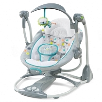 Картинка Качели Bright Starts InGenuity "Умные и бесшумные" с львёнком от магазина gnom.land