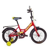 Картинка Black Aqua Велосипед двухколёсный "Fishka 12" с ручкой, со светящимися колесами, оранжевый неон KG1227/1 от магазина gnom.land