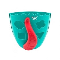 Картинка Roxy-kids Органайзер-сортер Dino для игрушек и банных принадлежностей, мятный от магазина gnom.land