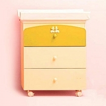 Картинка MIBB Пеленальный столик А.133D Dado 827315, ванильный/мандариновый от магазина gnom.land