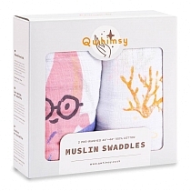 Картинка Qwhimsy Набор муслиновых пеленок "Океан", 2 штуки, QSB007 от магазина gnom.land