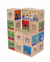 Картинка Кубики КРАСНОКАМСКАЯ ИГРУШКА КУБ-10 Квартиры от магазина gnom.land