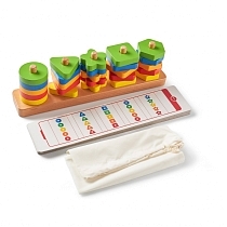 Картинка ANDREU Toys Набор пирамидок "Формы" от магазина gnom.land