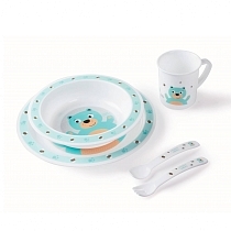 Картинка Canpol Набор обеденный пластиковый 250989245 арт. 4/401, 12+, цвет бирюзовый от магазина gnom.land