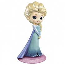 Картинка Banpresto Q posket Фигурка Disney Characters: Elsa Glitter line, принцесса Эльза по мотивам мультфильма "Холодное сердце", 14 см от магазина gnom.land