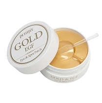 Картинка Petitfee Гидрогелевые патчи для области вокруг глаз и для точечного использования с коллоидным золотом и EGF, 90 шт от магазина gnom.land