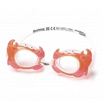 Картинка Bestway Очки для плавания "Морские животные", от 3 лет, оранжевые от магазина gnom.land