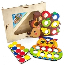 Картинка WoodlandToys Мозаика "Ёжик и сова" от магазина gnom.land