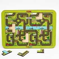 Картинка WoodlandToys Логическая игра Тетрис большой "Карта города" от магазина gnom.land
