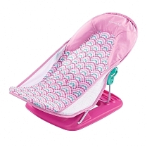 Картинка Summer Infant Лежак для купания Deluxe Baby Bather, розовый с волнами от магазина gnom.land