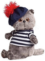 Картинка BUDI BASA "Басик в тельняшке и берете | 25см" - мягкая игрушка от магазина gnom.land