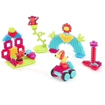 Картинка Bristle Blocks Конструктор "Путешествие в джунглях" в тубе, 54 детали от магазина gnom.land