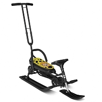 Картинка Барс Снегокат 111 Mobile, с Т-образным толкателем и колесной базой, черный от магазина gnom.land