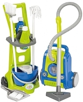 Картинка ECOIFFIER Игровой набор-Тележка для уборки с пылесосом,1770 от магазина gnom.land