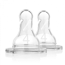 Картинка Dr.Brown's Соска силиконовая для бутылочек с узким горлышком от 9 месяцев, 2 шт. от магазина gnom.land