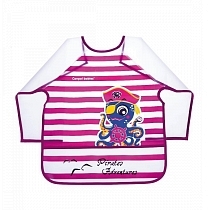 Картинка Canpol Фартук с рукавами Pirates, 36м+, розовый от магазина gnom.land