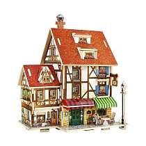 Картинка Rezark 3D Пазл Серия Домики Франции "Кафе", 35 элементов от магазина gnom.land