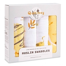 Картинка Qwhimsy Набор муслиновых пеленок "Красная книга", 4 штуки, QSB015 от магазина gnom.land