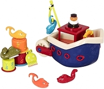Картинка B.Toys Кораблик с игрушками для ванны Fish & Splish от магазина gnom.land