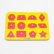 Картинка WoodlandToys Вкладыши Монтессори «Геометрические формы. Цвет" от магазина gnom.land