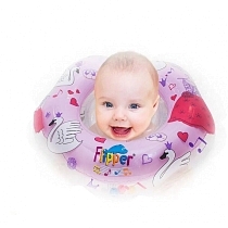 Картинка Roxy-kids Круг на шею для купания Flipper 0+, музыкальный, розовый от магазина gnom.land
