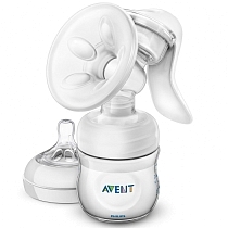 Картинка Ручной молокоотсос с бутылочкой Philips Avent Natural от магазина gnom.land