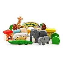 Картинка ТОМИК Конструктор "Зоопарк", 39 деталей от магазина gnom.land