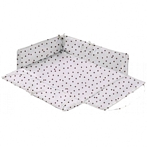 Картинка Geuther Мягкий бампер для манежа Ameli, коричневый горох от магазина gnom.land