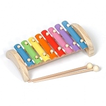 Картинка МДИ "Ксилофон - 8 тонов | металлический" - ксилофон на деревянной основе от магазина gnom.land