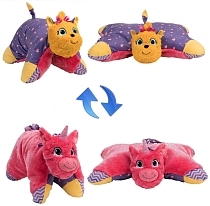Картинка 1Toy Подушка Вывернушка 2в1 "Лавандовый Единорог-Щенок Йорк" от магазина gnom.land
