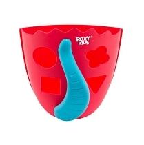 Картинка Roxy-kids Органайзер-сортер Dino для игрушек и банных принадлежностей, коралловый от магазина gnom.land