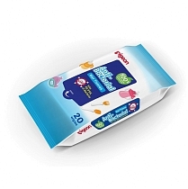 Картинка Pigeon Салфетки влажные детские антибактериальные, 20 шт. от магазина gnom.land