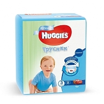 Картинка Huggies Подгузники-трусики для мальчиков 3 (7-11 кг), 19 шт. от магазина gnom.land