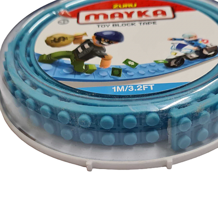 Картинка Zuru Гибкая лента-скотч для кубиков "Mayka" 1м/1,5см, голубая магазин gnom.land