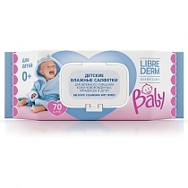 Картинка LIBREDERM Baby Детские влажные салфетки для очищения кожи новорожденных, младенцев и детей, 70 шт. от магазина gnom.land