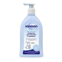 Картинка Sanosan Средство для купания-шампунь, 500 мл от магазина gnom.land